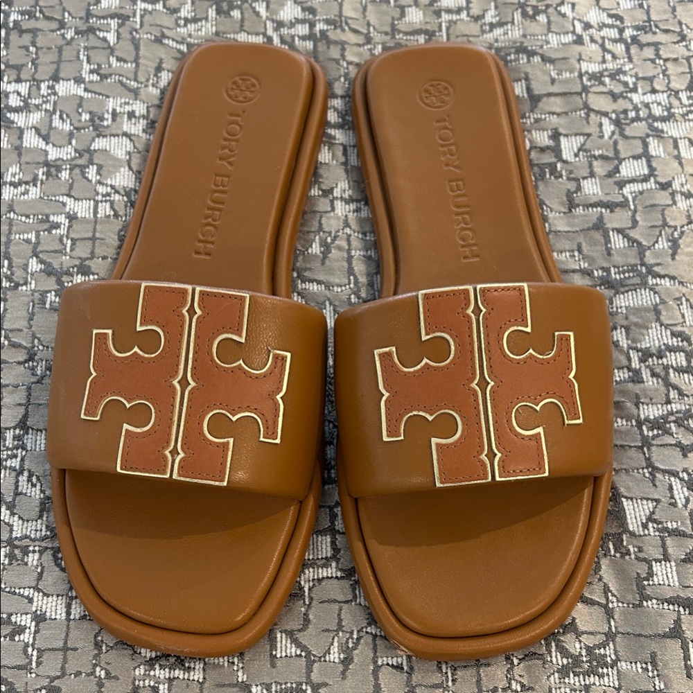Tory Burch Tan Slide Sandals
